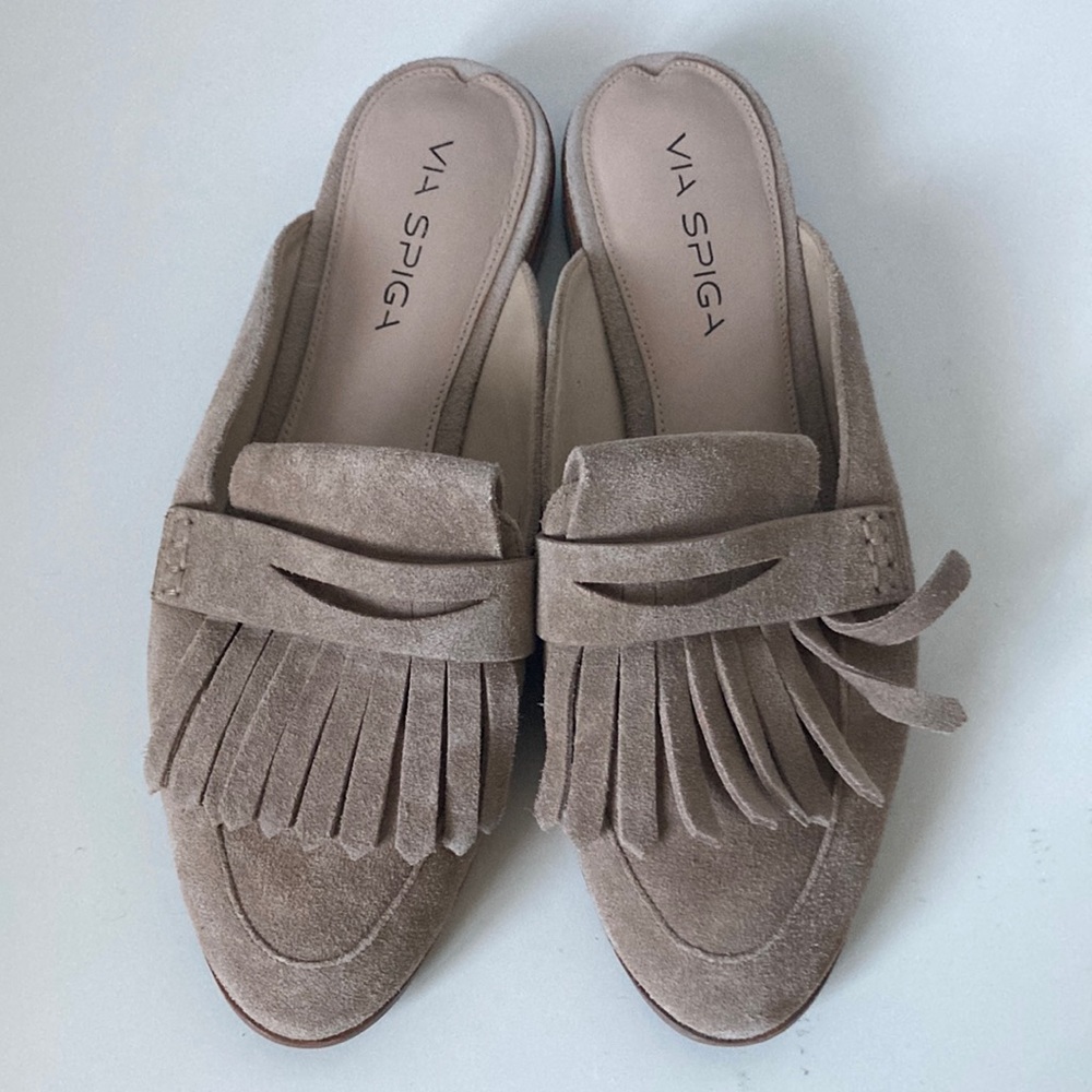 Via Spiga Moccasin Loafer Slip-on Slides in Women's Size 7